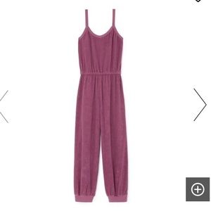 Suzie Kondi terry jumpsuit with harem legs XS dusty rose color